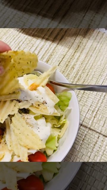 Salad with Chips. #food #shorts #salad смотреть онлайн