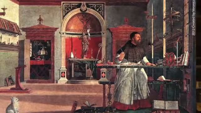 Giorgio Olmoti racconta "Sant'Agostino nel suo studio" di Vittore Carpaccio смотреть онлайн