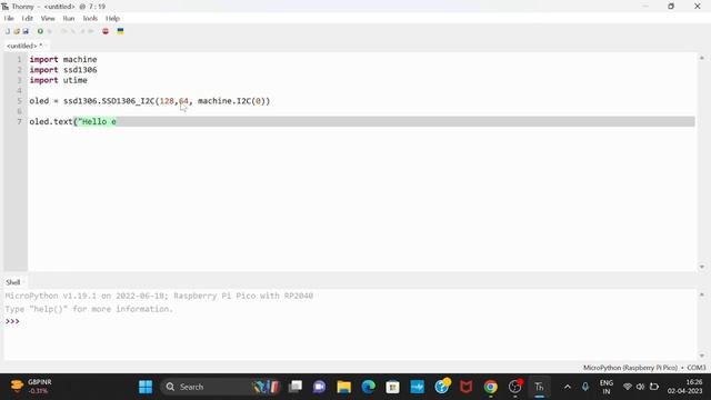 INTERFACING OLED DISPLAY WITH RASPBERRY PI PICO смотреть онлайн