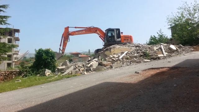 Hitachi zaxis 160 bina yikim ve demir ayiklama смотреть онлайн