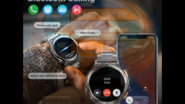 ⌚️ Elevate Your Style, Master Your Day with the 2024 AMAZTIM TANK T2 Business Smartwatch! 🌐✨ смотреть онлайн