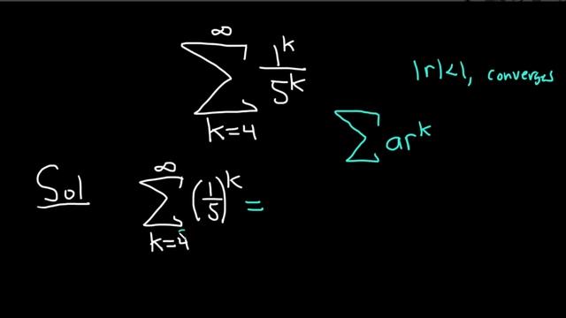 Sum of the Infinite Geometric Series SUM(1/5^k) смотреть онлайн