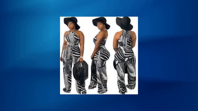 Zebra Pattern Print Jumpsuit Women Casual Off Shoulder смотреть онлайн
