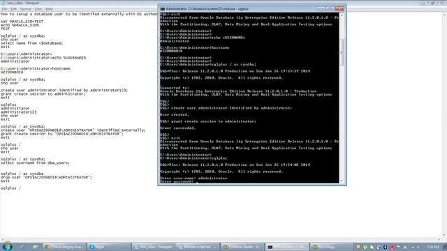 How to setup a database user to be identifed externally with OS authenticattion смотреть онлайн