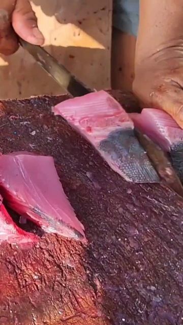 Skill memotong ikan Tuna Utk dimakan warga Sekampung смотреть онлайн