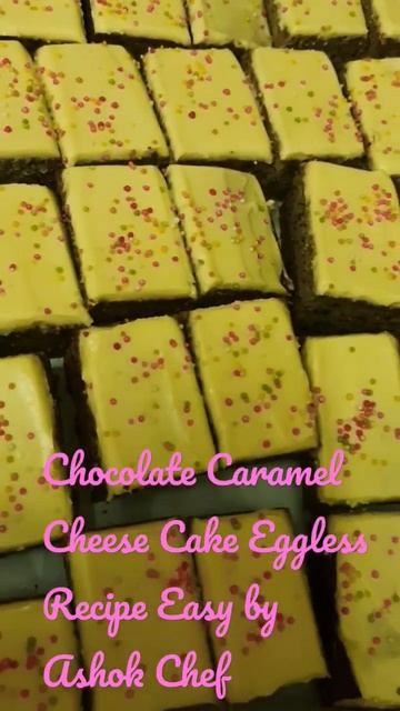 Chocolate Caramel Cheese Cake Eggless Recipe Easy by Ashok Chef #shorts #youtubeshorts #dessert смотреть онлайн