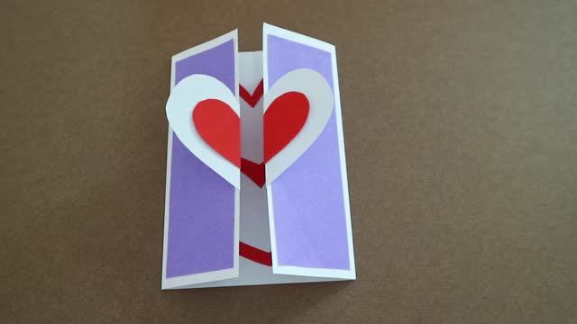 Открытка на 14 февраля или 8 марта! Для Любимой! Маме! Подарок своими руками! смотреть онлайн