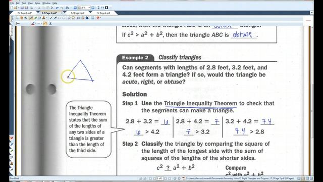 7.2 Use the Converse of the Pythagorean Theorem смотреть онлайн