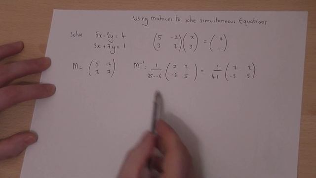Matrices : Using matrices to solve simultaneous equations смотреть онлайн