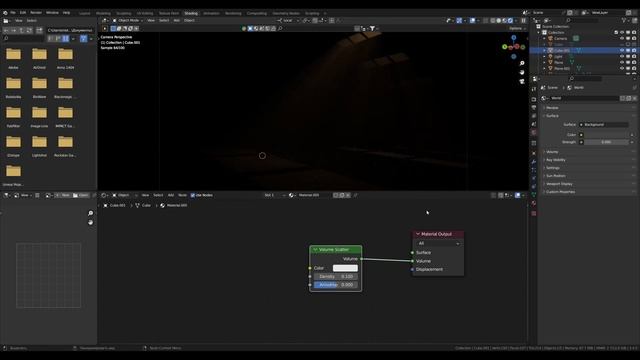 Объёмный свет в Blender 3D с шейдером Volume Scatter смотреть онлайн