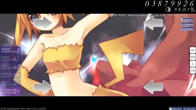 [OSU!] S3RL - Pika Girl [Insane] ~ Gameplay #25 [HD] смотреть онлайн