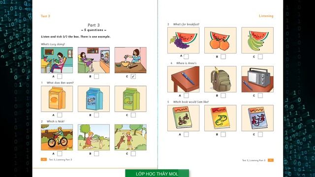 Starters 5 Practice Tests 3 PLUS Second Edition - Listening Test 3 (ĐÁP ÁN trong phần mô tả) смотреть онлайн