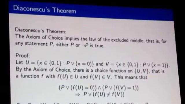 Axiom Of Choice. Law Of Excluded Middle & Diaconescu's Theorem. Part 3 Of 3.