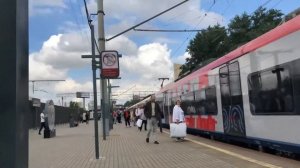 Электропоезда «ЭП2Д» и «ЭС2Г» на станции «Текстильщики» // 2 июля 2021 года