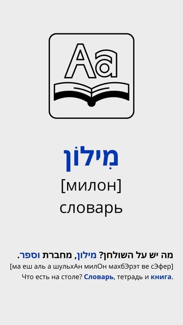 как сказать слово "СЛОВАРЬ" на иврите I слова на иврите смотреть онлайн