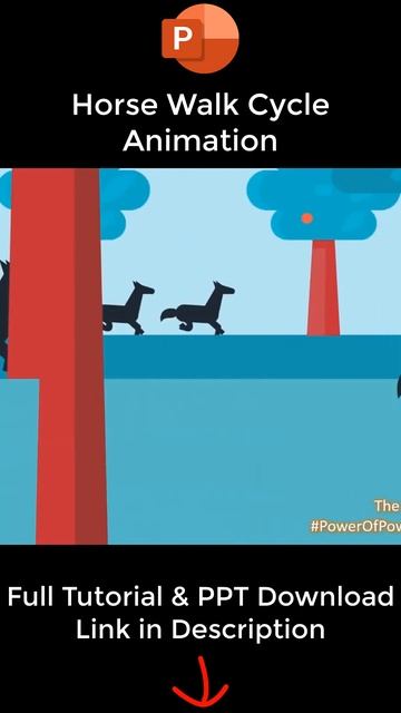 Horse Walk Cycle Animation in PowerPoint #shorts смотреть онлайн