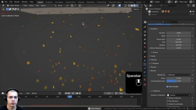 Falling Autumn Leaves (Blender Tutorial) смотреть онлайн