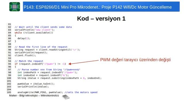 P143: ESP8266/D1 Mini Pro Mikrodenetleyici: Proje P142 Wifi/Dc Motor Güncelleme смотреть онлайн