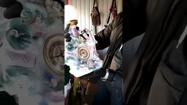 Фарфоровый светильник часы. Китай. смотреть онлайн