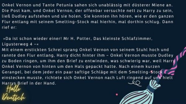 Harry Potter und der Stein der Weisen Hörbuch mit Lyrics аудиокнига на немецком Поттер KAPITEL 3