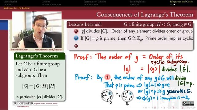 301.7F Some Consequences of Lagrange's Theorem смотреть онлайн