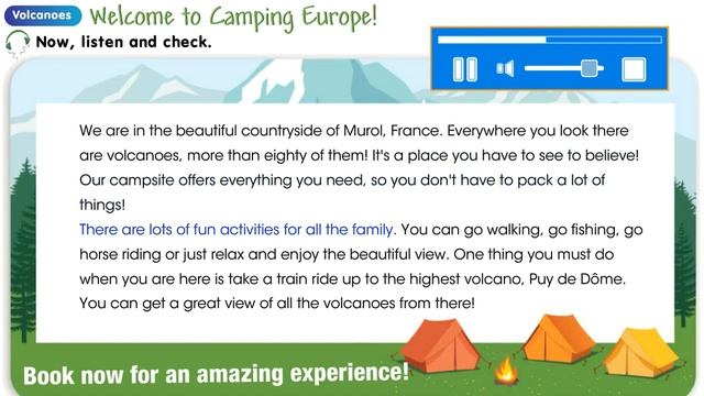 Smiles 4, Module 5, p 76, ex 21 Listen & Check Volcanoes смотреть онлайн