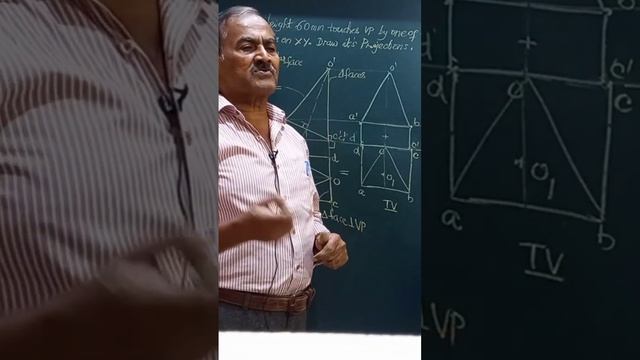 Projection Of Solids/Square Pyramid 3/ Engineering Drawing