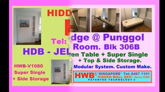 HWB Hidden Wall Bed frm $73/= mth. 36 mths of 0% installment for Standard Chartered C.C. HDB.BTO смотреть онлайн