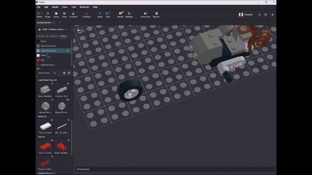 Lego 7620 Indiana Jones Motorcycle Chase Speed Build Studio LDD by PLegoBB смотреть онлайн