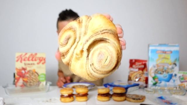 10,000 Calorie of Cinnamon Rolls | Donut Burger | Pastries | CHEAT DAY CHALLENGE смотреть онлайн