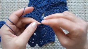 МК Кофта шестиугольными мотивами крючком  2 часть