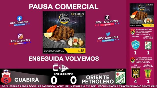 Guabira vs Oriente Petrolero - Torneo Apertura 2022 Serie A División Profesional Fecha 11 смотреть онлайн