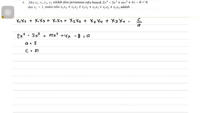 Pemecahan Soal Polinomial Menggunakan Teorema Akar-Akar Vieta