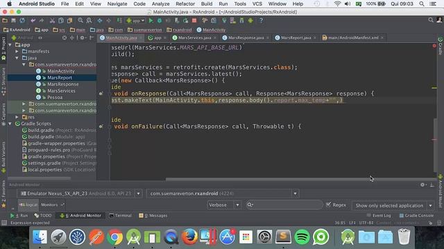 Programação Reativa com rxJava e rxAndroid + Retrofit para requisições assíncronas смотреть онлайн