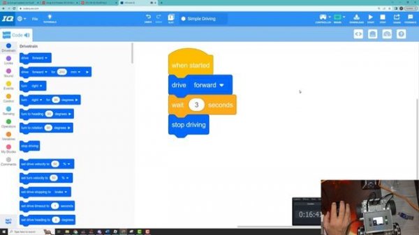 Basic Base bot Blocks (Scratch) Programming on the Vex IQ