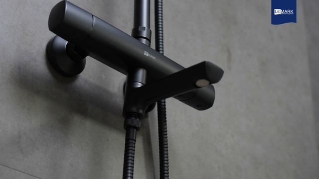 Смеситель для ванны и душа Lemark Ursus LM7272BL, LM7270BL термостатический смотреть онлайн