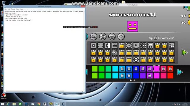How To Hack Geometry Dash Icon (steam Version)