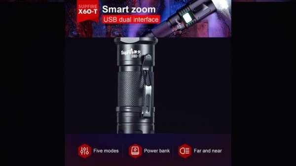 Superfire flashlight X60-T