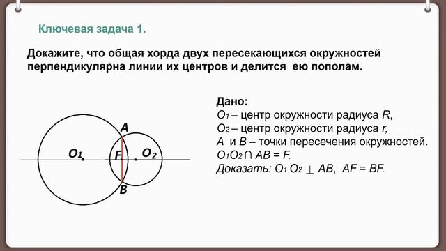 Тема 26. Взаимное расположение окружностей смотреть онлайн