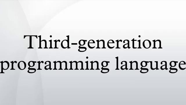 Third-generation programming language смотреть онлайн