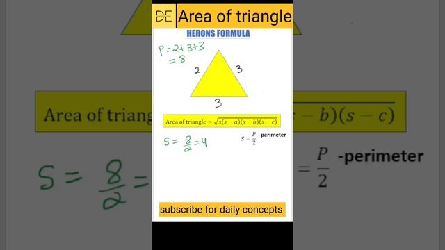 Finding area of triangle just using length of sides | Heron's formula смотреть онлайн
