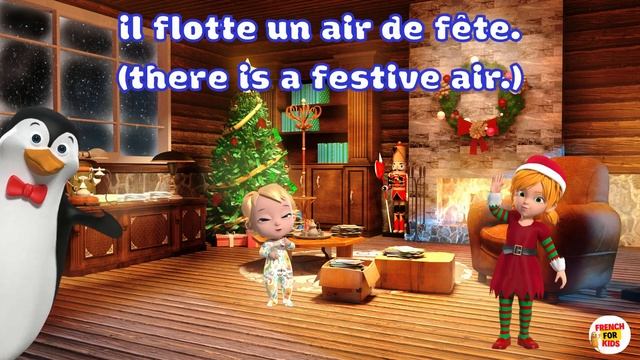Jingle Bells In French (Vive Le Vent)- Christmas Song For Kids In French