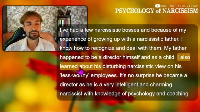 ЧТЕНИЕ на Английском-ПСИХОЛОГИЯ НАРЦИССИЗМА ЧТЕНИЕ и разбор текста на Английском Narcissistic Boss смотреть онлайн