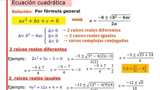 ECUACIONES DIFERENCIALES ECUACIONES CUADRÁTICAS