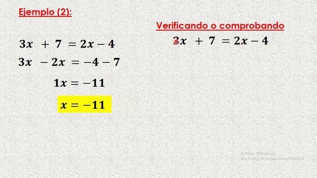 ECUACIONES DE PRIMER GRADO EJERCICIOS RESUELTOS MATEMÁTICA