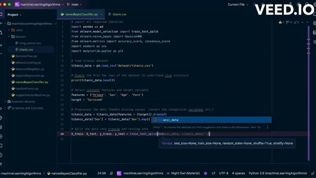 Applying Naive Bayes Classifier on Titanic Dataset in Python for Survival Prediction and Analysis смотреть онлайн
