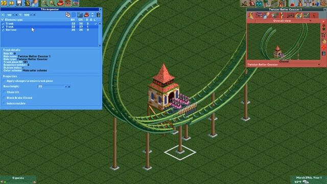 S&S Screamin' Swing - OpenRCT2 hacking смотреть онлайн