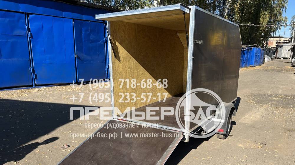 Прицеп для перевозки  мотоциклов, переделанный из бортового самосвала МЗСА.