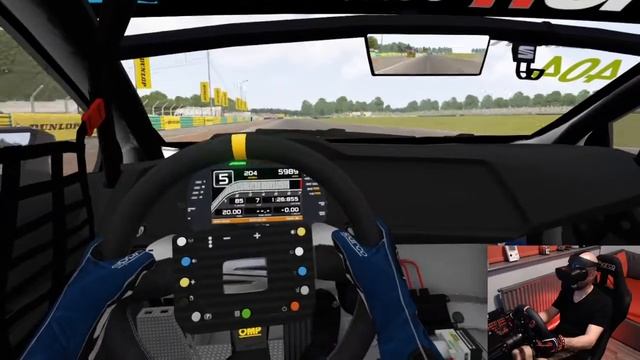 Two laps of CROFT Circuit in the SEAT LEON TCR in VR | Assetto Corsa | Oculus Rift-S смотреть онлайн