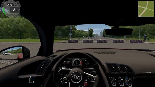 city car driving (Audi R8 V10 Plus) смотреть онлайн